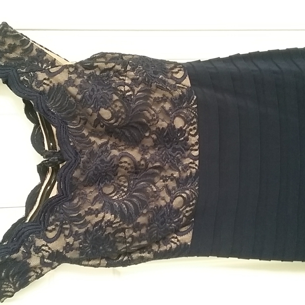 XSCAPE off the shoulder lace top dress - Picture 2 of 5